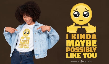 Love confession emoji t-shirt design