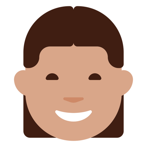 Ícone de cabeça de menina sorridente Desenho PNG