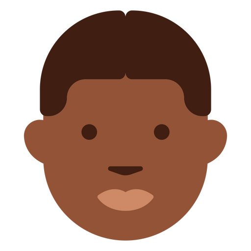 Black boy head icon PNG Design