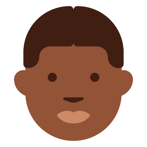 ícone de cabeça de menino negro Desenho PNG