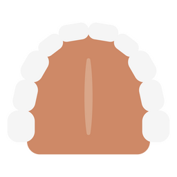 Set of teeth icon bottom view PNG Design