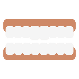 Conjunto de frontview de ícone de dentes Desenho PNG