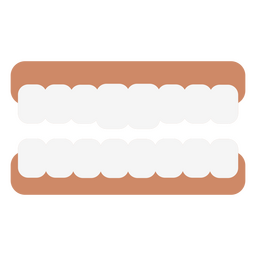 Vorderansicht des Zahnsymbols PNG-Design