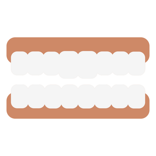 Conjunto de frontview de ícone de dentes Desenho PNG