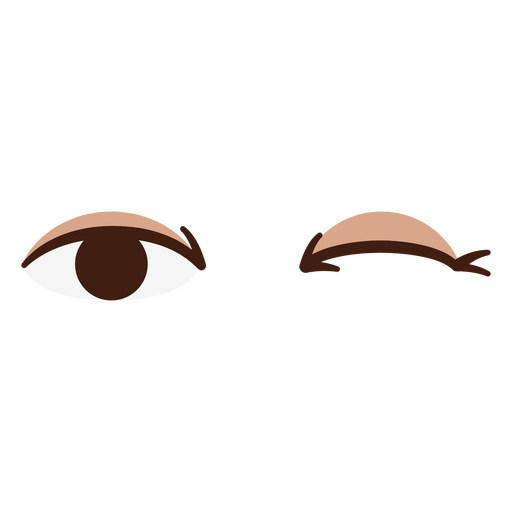 Ojos humanos guiñando Diseño PNG