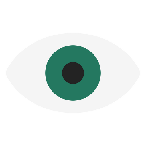 Human green eye icon PNG Design