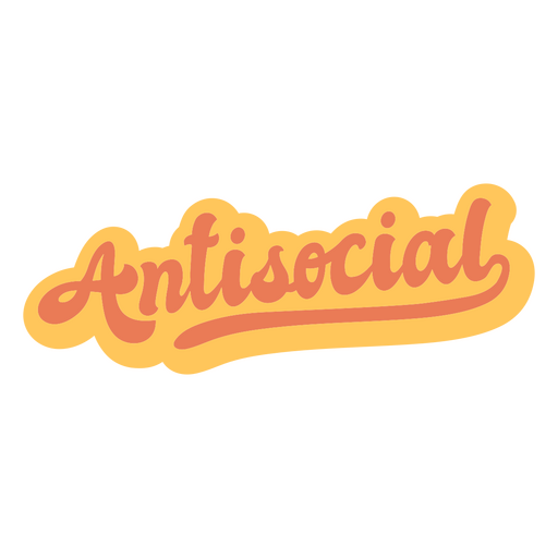 Antisocial quote lettering