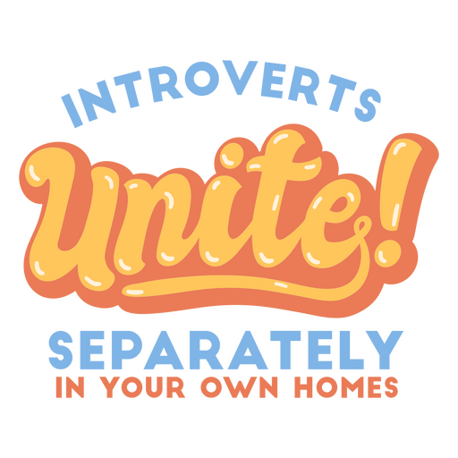 Introvertierte vereinen asoziale Anführungszeichen PNG-Design