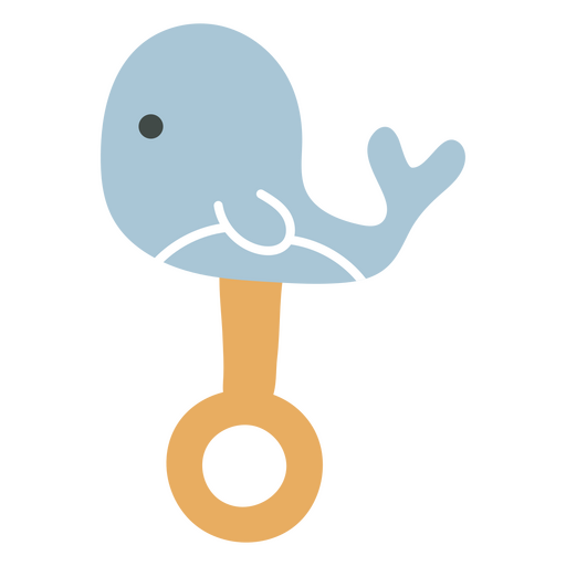 Juguete para niños con sonajero de ballena Diseño PNG