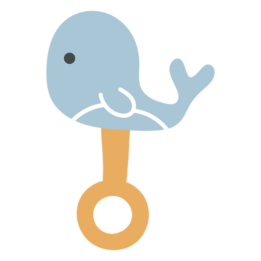 Whale rattle kids toy PNG Design