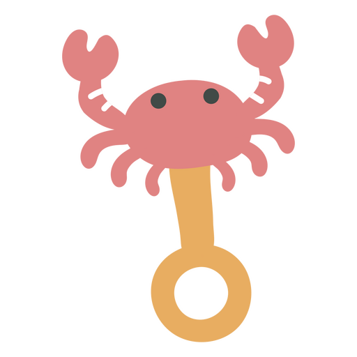 Brinquedo para crianças chocalho de caranguejo Desenho PNG
