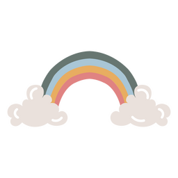 Netter Retro-Regenbogen PNG-Design