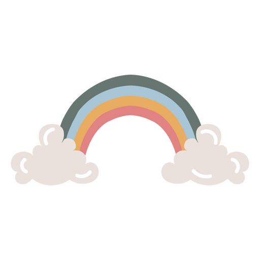 Cute retro rainbow PNG Design