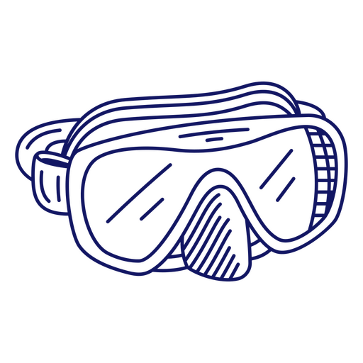 Scuba diving blue mask PNG Design