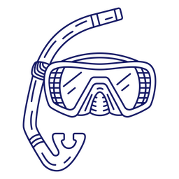 Máscara de buceo y snorkel Diseño PNG Transparent PNG