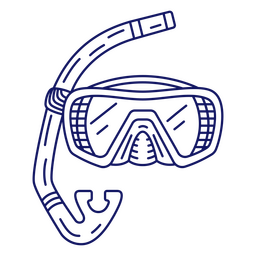 Máscara de mergulho um snorkel Desenho PNG