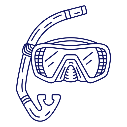 Diving mask an snorkel PNG Design