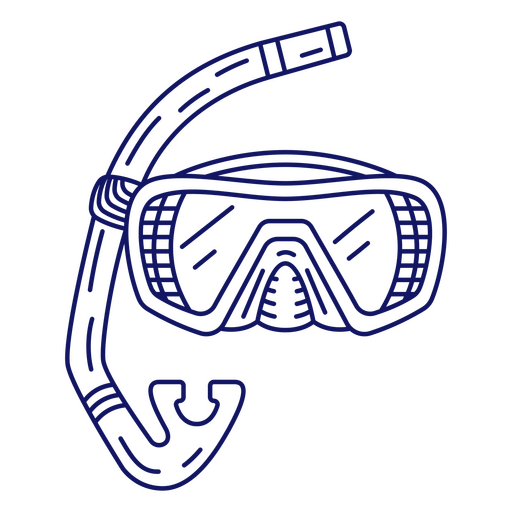 Máscara de mergulho um snorkel Desenho PNG