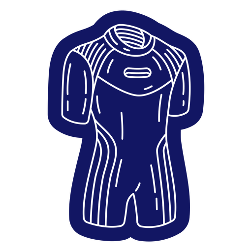 Scuba diving short sleeve suit PNG Design