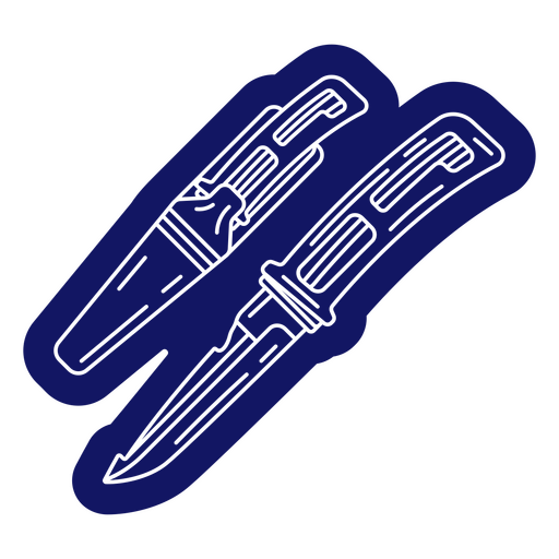 Blauer Messerausschnitt PNG-Design