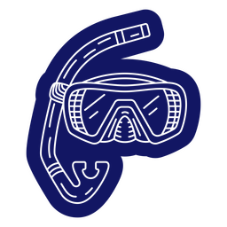 Watersports mask and snorkel PNG Design