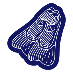 Ausschnitt für Wassersportflossen PNG-Design