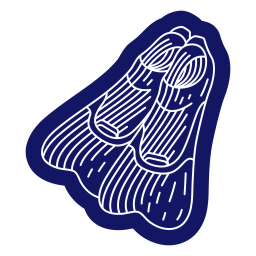 Watersports fins cutout PNG Design