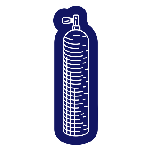 Ausschnitt für Wassersport-Sauerstofftanks PNG-Design