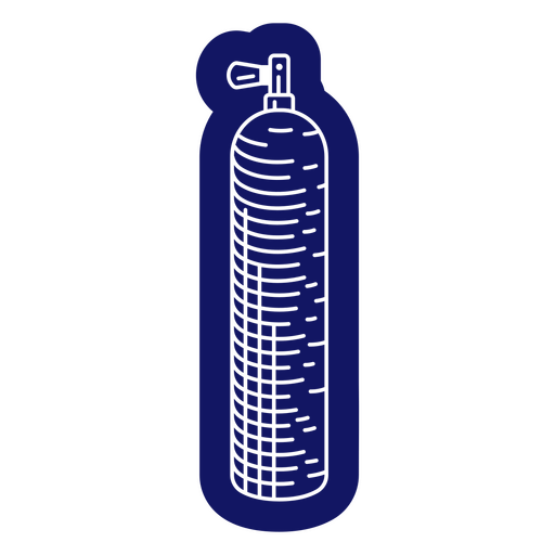 Watersports oxygen tank cutout PNG Design