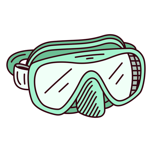 Colored swimming mask PNG Design