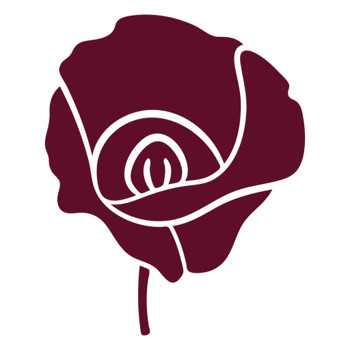 Rose flower cutout topview PNG Design