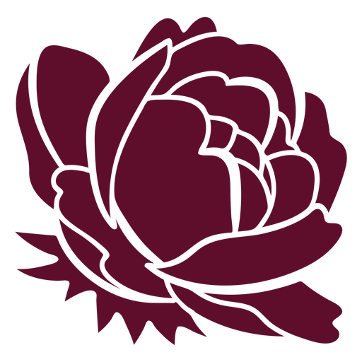 Rose cutout PNG Design