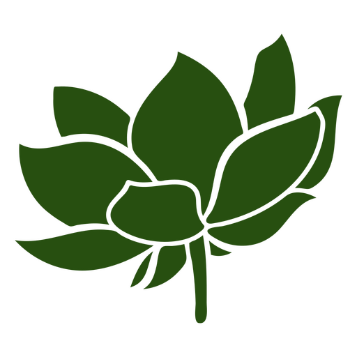 Lotus flower cutout bottom view PNG Design