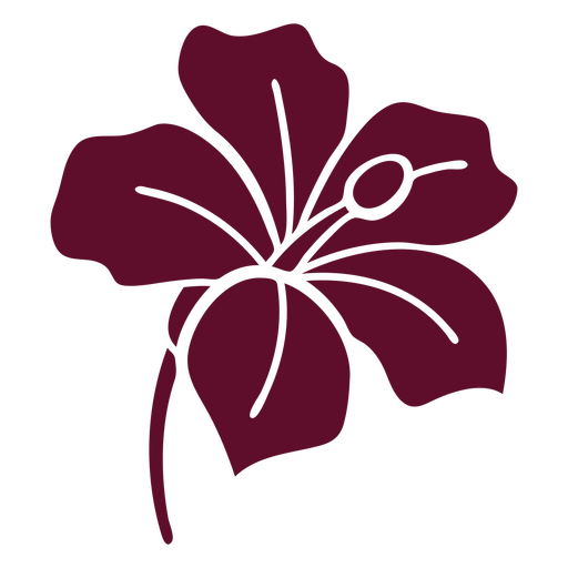 Hibiscus flower cutout PNG Design