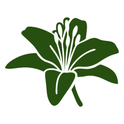 Recorte de flor de lirio Diseño PNG