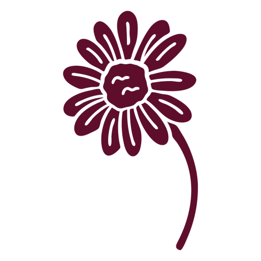 Daisy flower cutout PNG Design