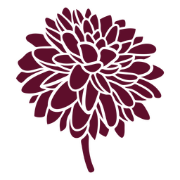 Dhalia-Blumenausschnitt PNG-Design