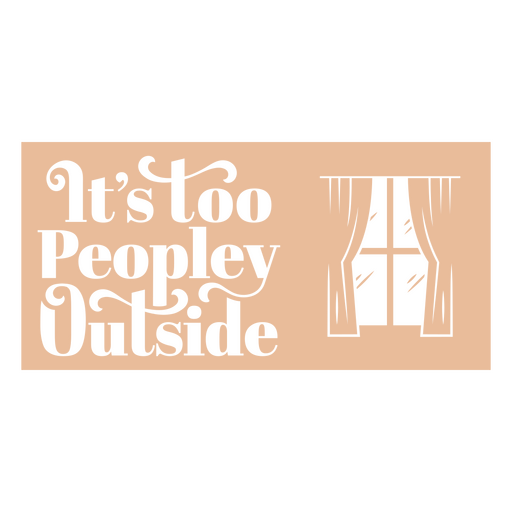Distintivo de citação de janela engraçada anti-social Desenho PNG