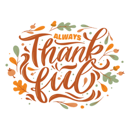 Letras de citação sempre gratas Desenho PNG