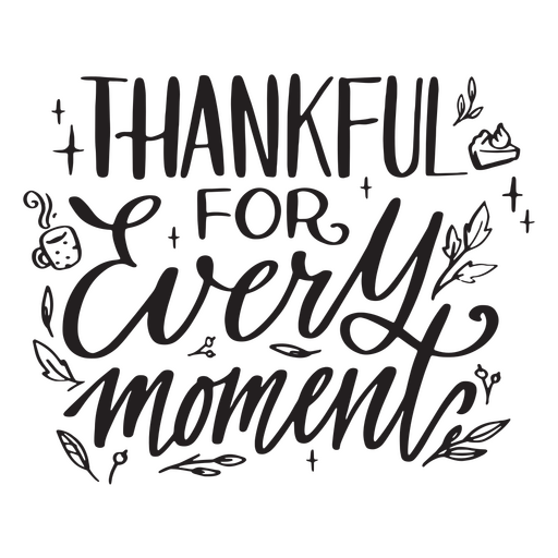 Dankbare Thanksgiving-Zitat-Schriftzug PNG-Design