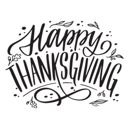 Happy Thanksgiving Quote Lettering PNG & SVG Design For T-Shirts