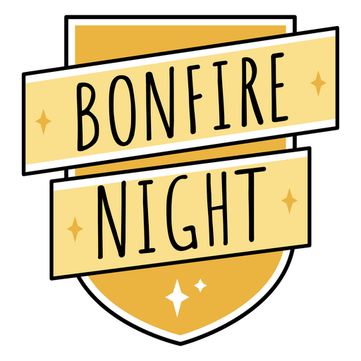 Bonfire night badge sign PNG Design