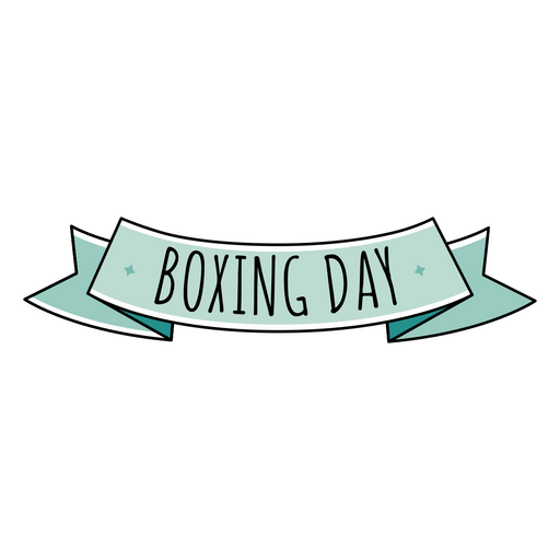 Boxing day ribbon label PNG Design