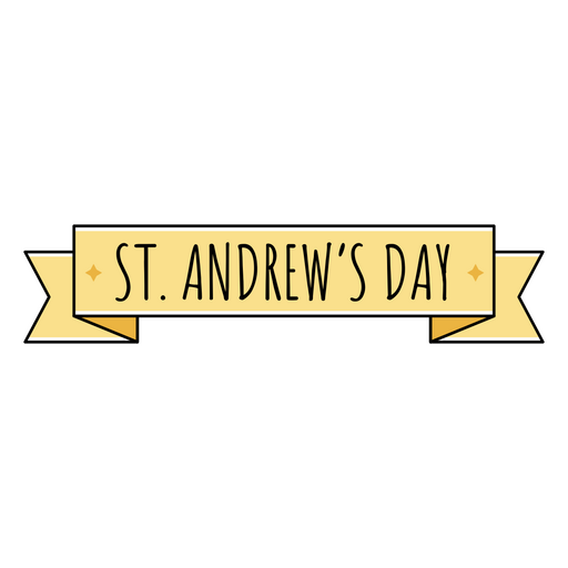 St. Andrew's day ribbon label PNG Design
