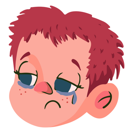 Kleiner Junge weint PNG-Design