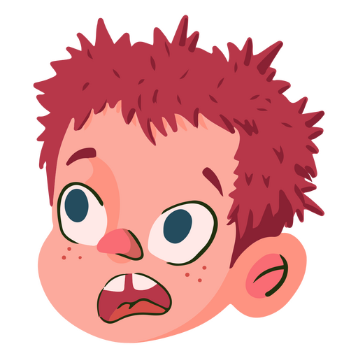 Scared kid cartoon PNG Design