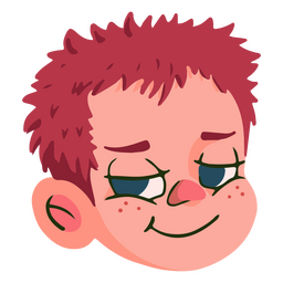Dibujos animados de niño astuto Diseño PNG