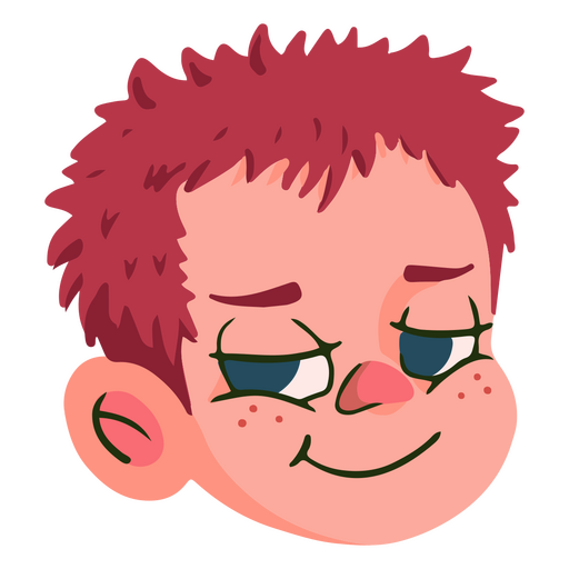 Dibujos animados de niño astuto Diseño PNG