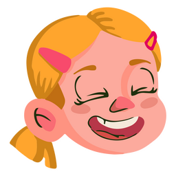 Happy little girl cartoon  PNG Design