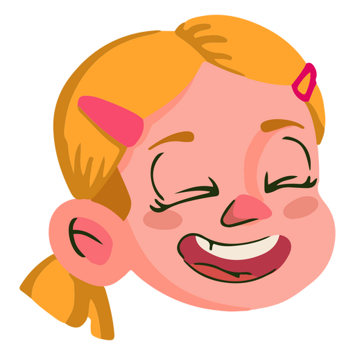 Happy little girl cartoon  PNG Design